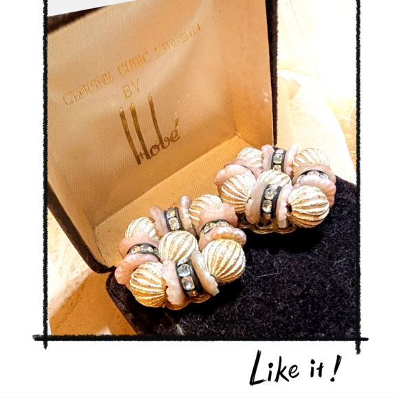 RARE Vintage Hobe Original Box Genuine CZ Earrings - Picture 6 of 6